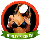 woman's bikini suit photo أيقونة