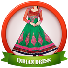 Indian Woman Dress Photo Suit icône