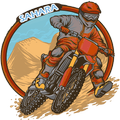 Motorcross dirtbike racing sahara safari