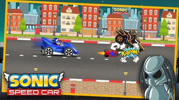 Speed Sonic Car تصوير الشاشة 1