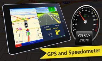 Speedometer GPS maps and Navigation Affiche