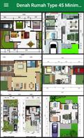 Gambar Denah Rumah type 45 Minimalis Ekran Görüntüsü 2