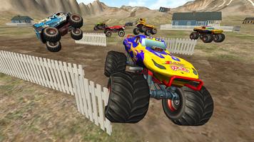 Monster Truck Racing; 3D Hill Climb imagem de tela 1