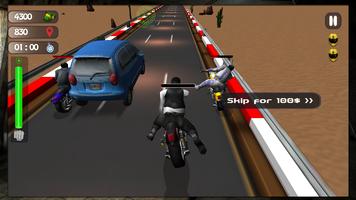 Traffic Attack Rider :3D Stunt syot layar 3