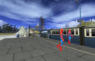 Super Spider Train Man Driving Hero Game Sim 2019 screenshot 1