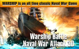 WarShip Battle - Naval WarFare Attack 3D capture d'écran 1