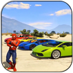 Hero Spiderman and Superman Car Game