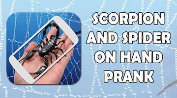 Scorpion On Hand Prank پوسٹر