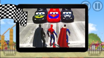 Spider VS Superheroes Car Race 海报