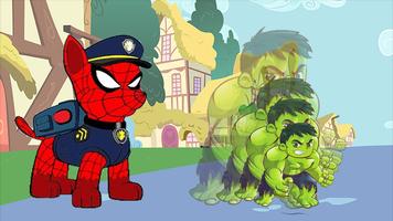 Spider Dog Man Huk Patrol Game Affiche