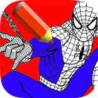superhero coloring book icône