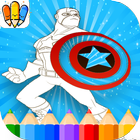 Superhéroe para colorear icono