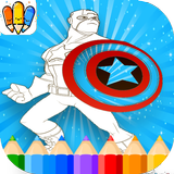 🇺🇸 Super-Hero Coloring icône
