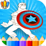 Superhéroe para colorear icono