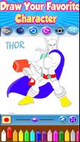 Superhéroe para colorear captura de pantalla 2