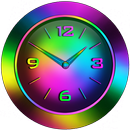 Neon Rainbow Clock Widget APK