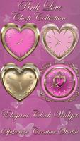 Pink Love Clock Widget Collect Affiche