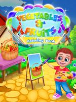 Fruits and vegetable Coloring Book โปสเตอร์