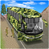Ejército transporte: autobús simulación icono