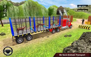 Zoo Animal Transporter Truck 3D Game Affiche