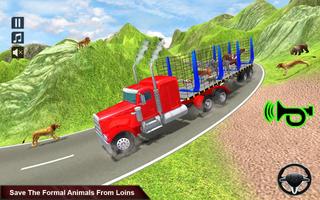 Zoo Animal Transporter Truck 3D Game 스크린샷 1