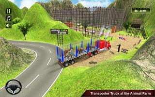 Zoo Animal Transporter Truck 3D Game capture d'écran 2