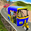 Cidade tuk Tuk Auto Rickshaw Táxi Motorista 3D