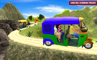 Stadt Tuk Tuk Auto Rikscha Taxi Treiber 3D Plakat
