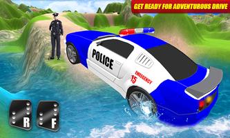 सड़क से हटकर पुलिस गाड़ी ड्राइविंग खेल पोस्टर