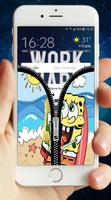 Zipper Lock Screen For Sponge Bob plakat