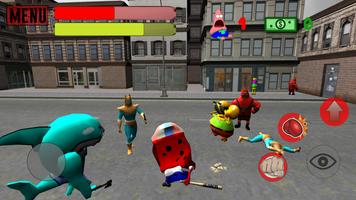 Sponge Simulator. Bottom City of Bob 3D ポスター