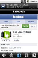 One Legacy Radio capture d'écran 1