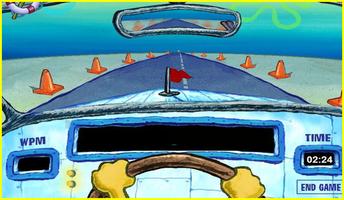 Racing Spongebob Car постер