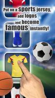 サッカー ユニフォーム 写真編集者 ポスター
