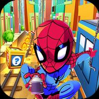 Subway Spider Boy surf Run - Zombie Killer الملصق