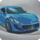 Color By Number Cars Sandbox Coloring Pixel Art icon