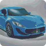 Color By Number Cars Sandbox Coloring Pixel Art simgesi