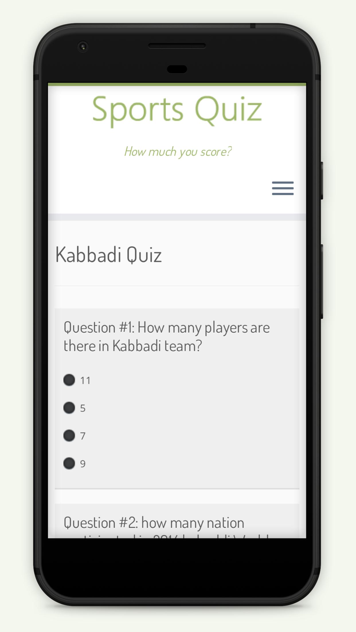 Sports quiz