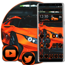 Thème de voiture orange sport APK