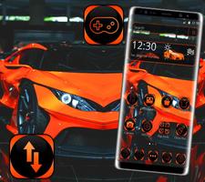 Sports Orange Car Theme পোস্টার