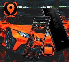 Sports Orange Car Theme screenshot 1