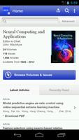 Neural Computing Applications Affiche