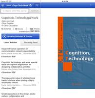 Cognition Technology and Work 截图 2