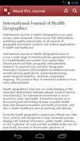 Journal of Health Geographics captura de pantalla 2