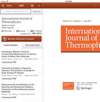 Intl Journal of Thermophysics ảnh chụp màn hình 1