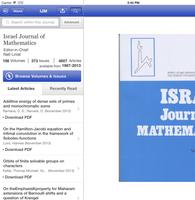 Israel Journal of Mathematics screenshot 1