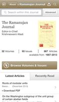 The Ramanujan Journal Affiche