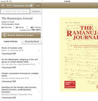 The Ramanujan Journal capture d'écran 1