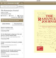 The Ramanujan Journal captura de pantalla 1