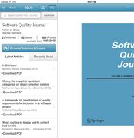 Software Quality Journal capture d'écran 1